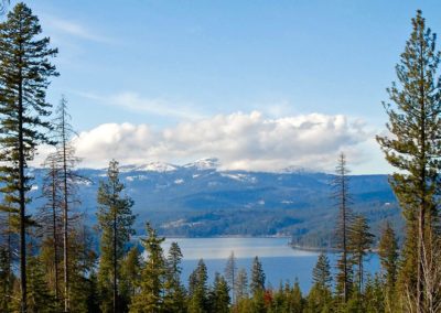 Spectacular View from Gotham Bay forest and river in the Lake Coeur d'Alene Idaho